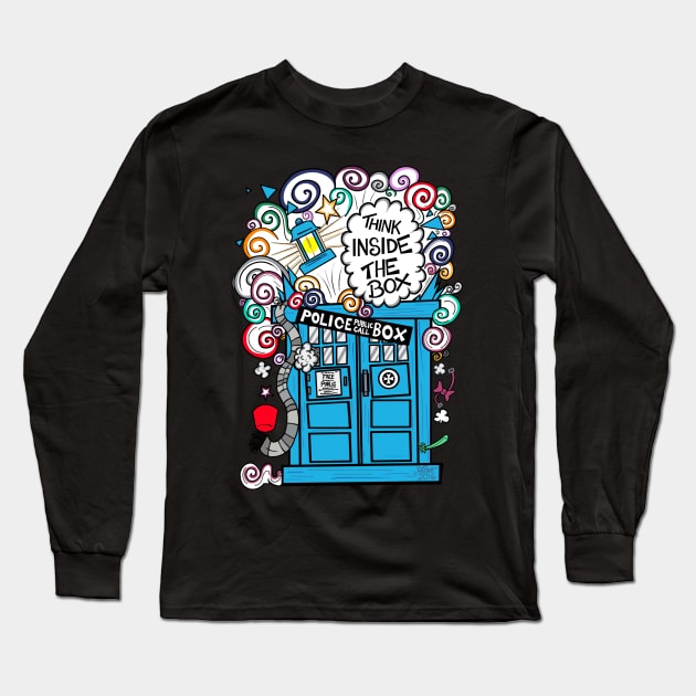 Think Inside the Box Long Sleeve T-Shirt by UzzyWorks